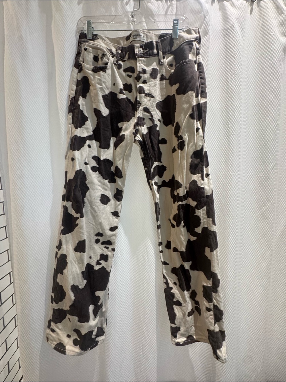Abercrombie & Fitch Cream Low-Rise Jeans